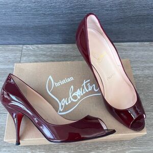 Christian Louboutins Yoyo red Patent 85, size 37.5